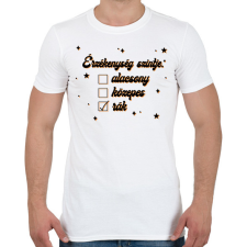 PRINTFASHION Érzékenység szintje - Férfi póló - Fehér férfi póló