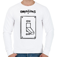 PRINTFASHION Érzelmek Be-Ki - Férfi pulóver - Fehér férfi pulóver, kardigán
