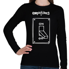 PRINTFASHION Érzelmek Be-Ki - Női hosszú ujjú póló - Fekete női póló