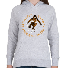 PRINTFASHION Erzsi a sas - Női kapucnis pulóver - Sport szürke női pulóver, kardigán