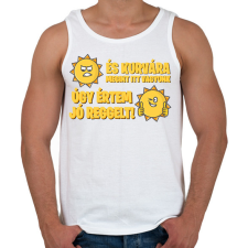 PRINTFASHION És kurvára megint itt vagyunk - Férfi atléta - Fehér atléta, trikó