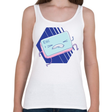 PRINTFASHION ESC gomb - Női atléta - Fehér női trikó