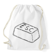 PRINTFASHION ESC gomb - Sportzsák, Tornazsák - Fehér tornazsák
