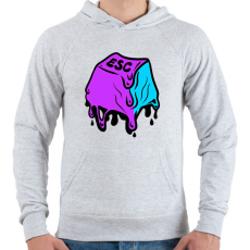 PRINTFASHION ESC olvadás - graffiti - Férfi kapucnis pulóver - Sport szürke