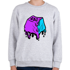 PRINTFASHION ESC olvadás - graffiti - Gyerek pulóver - Sport szürke