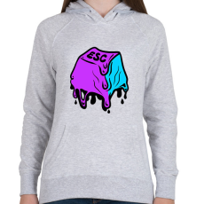 PRINTFASHION ESC olvadás - graffiti - Női kapucnis pulóver - Sport szürke