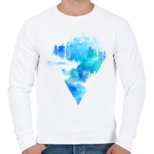 PRINTFASHION Escape from town - Férfi pulóver - Fehér férfi pulóver, kardigán