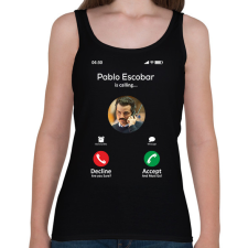 PRINTFASHION Escobar calling 2 - Női atléta - Fekete női trikó