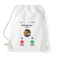 PRINTFASHION Escobar calling - Sportzsák, Tornazsák - Fehér tornazsák
