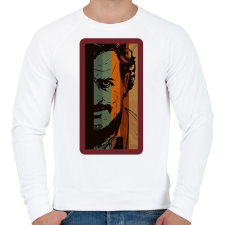 PRINTFASHION Escobar - Férfi pulóver - Fehér férfi pulóver, kardigán