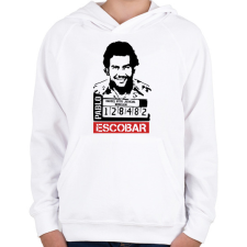 PRINTFASHION Escobar - Gyerek kapucnis pulóver - Fehér gyerek pulóver, kardigán
