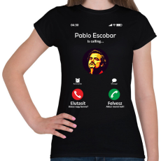 PRINTFASHION Escobar magyar feketére - Női póló - Fekete