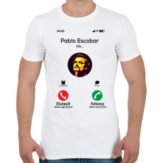 PRINTFASHION Escobar magyar - Férfi póló - Fehér