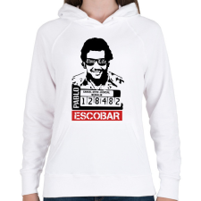 PRINTFASHION Escobar thug life - Női kapucnis pulóver - Fehér női pulóver, kardigán