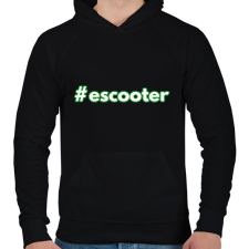 PRINTFASHION #escooter - Férfi kapucnis pulóver - Fekete férfi pulóver, kardigán