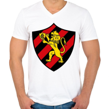 PRINTFASHION Escudo Logo - Férfi V-nyakú póló - Fehér férfi póló
