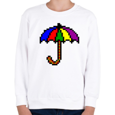 PRINTFASHION Esernyő pixel - Gyerek pulóver - Fehér