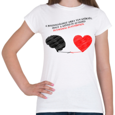 PRINTFASHION Ész és szív - Női póló - Fehér
