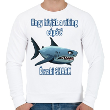 PRINTFASHION északi shark - Férfi pulóver - Fehér férfi pulóver, kardigán