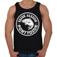 PRINTFASHION EszekAlszokPontyozokFeher-03 - Férfi atléta - Fekete