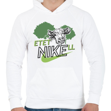 PRINTFASHION EtetNIKEll - Férfi kapucnis pulóver - Fehér