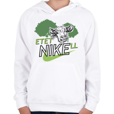 PRINTFASHION EtetNIKEll - Gyerek kapucnis pulóver - Fehér