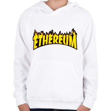 PRINTFASHION ETHEREUM - Gyerek kapucnis pulóver - Fehér gyerek pulóver, kardigán