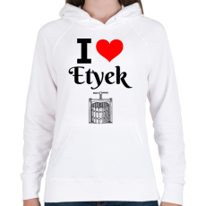 PRINTFASHION Etyeki piknik - Női kapucnis pulóver - Fehér