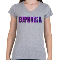 PRINTFASHION Euphoria - Női V-nyakú póló - Sport szürke