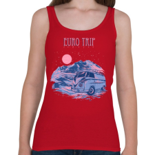 PRINTFASHION Európai utazás - Női atléta - Cseresznyepiros női trikó