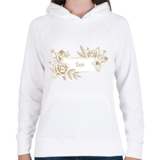 PRINTFASHION Éva - Női kapucnis pulóver - Fehér