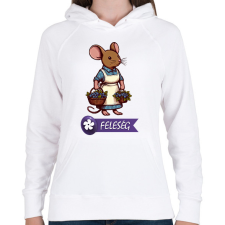 PRINTFASHION Everdell feleség - Női kapucnis pulóver - Fehér női pulóver, kardigán