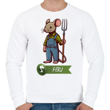 PRINTFASHION Everdell férj - Férfi pulóver - Fehér férfi pulóver, kardigán