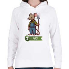 PRINTFASHION Everdell férj - Női kapucnis pulóver - Fehér