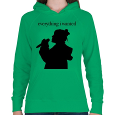 PRINTFASHION Everything i wanted - Női kapucnis pulóver - Zöld