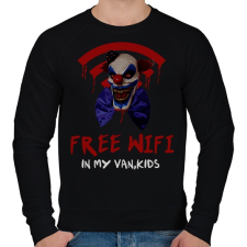 PRINTFASHION evil clown-free wifi - Férfi pulóver - Fekete férfi pulóver, kardigán