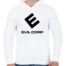 PRINTFASHION Evil Corp Black - Férfi kapucnis pulóver - Fehér férfi pulóver, kardigán
