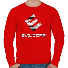 PRINTFASHION Evil Corp Glitch - Férfi pulóver - Piros