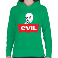 PRINTFASHION Evil - Női kapucnis pulóver - Zöld női pulóver, kardigán