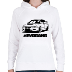 PRINTFASHION EvoGang - Női kapucnis pulóver - Fehér