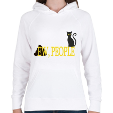 PRINTFASHION Ew people - Női kapucnis pulóver - Fehér női pulóver, kardigán