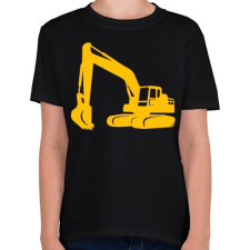 PRINTFASHION Excavator - Gyerek póló - Fekete gyerek póló