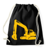 PRINTFASHION Excavator - Sportzsák, Tornazsák - Fekete