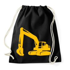 PRINTFASHION Excavator - Sportzsák, Tornazsák - Fekete tornazsák