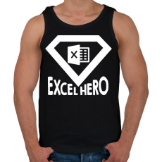 PRINTFASHION Excel hero - Férfi atléta - Fekete