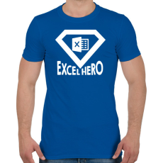 PRINTFASHION Excel hero - Férfi póló - Királykék