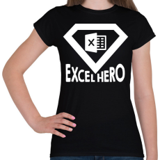 PRINTFASHION Excel hero - Női póló - Fekete