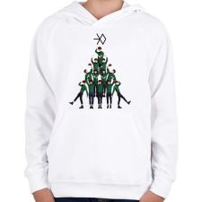 PRINTFASHION EXO Christmas - Gyerek kapucnis pulóver - Fehér gyerek pulóver, kardigán