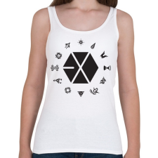 PRINTFASHION EXO logo - Női atléta - Fehér női trikó