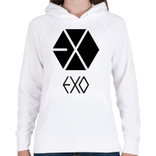 PRINTFASHION exo logo - Női kapucnis pulóver - Fehér női pulóver, kardigán